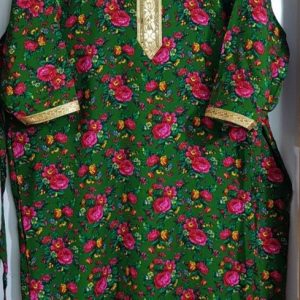 پیراهن ساحلی طلاکوب رنگ سبز