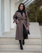بارونی دویقه زنانه- ضد آب رنگ طوسی
