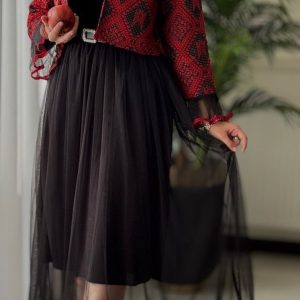 ست کت و دامن زنانه ناردونه رنگ لوزی
