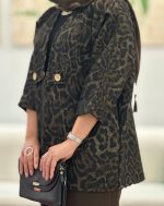پالتو زنانه پلنگی فوتر کج راه رنگ ژورنال