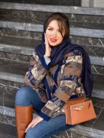 کت زنانه رامک -کت مخمل موهر رنگ ژورنال
