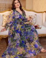 پیراهن مزونی رزا - جنس بوگاتی درجه یک رنگ 2