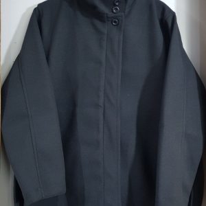 پالتو زنانه سه دکمه - فوتر ضخیم رنگ ذغالی