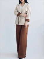 کت و شلوار زنانه هما جنس کارولین رنگ کرم