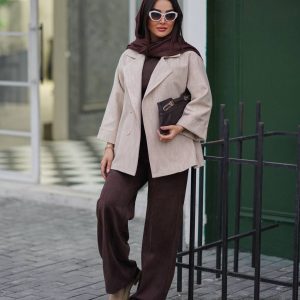 کت تک‌ زنانه صدف رنگ کرم