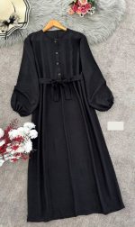 پیراهن مانتویی دنیا رنگ مشکی