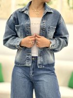 کت جین کوتاه زنانه ژیکان رنگ ژورنال