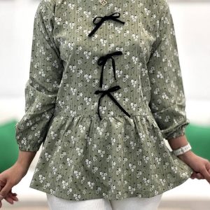 تونیک عروسکی گل گچی رنگ سبز
