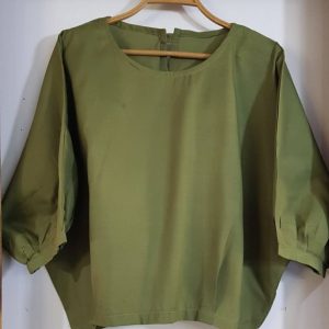 ست بلوز دامن (بلوز) شکوفه رنگ سبز
