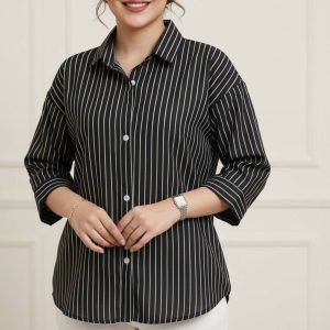 شومیز مانتویی دیپلمات جنس ژاکارد رنگ ژورنال