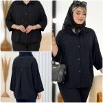 شومیز نگین دار رنگ مشکی