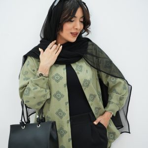 مانتو زنانه بغل بندی لرد رنگ سبز