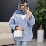 تونیک مانتویی نیکیتا رنگ آبی