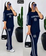 ست تیشرت شلوار دخترانه loewe رنگ سرمه ای
