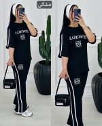 ست تیشرت شلوار دخترانه loewe رنگ مشکی