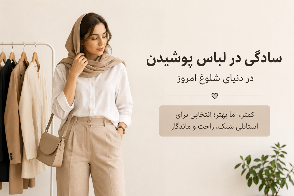 سادگی در لباس پوشیدن