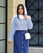 ست شومیز دامن الماس رنگ سرمه ای