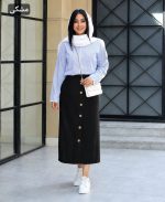 ست شومیز دامن الماس رنگ مشکی