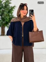 مانتو برکه رنگ سرمه ای