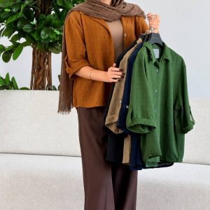 مانتو برکه رنگ شتری