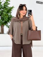 مانتو برکه رنگ نسکافه ای