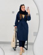 مانتو دیپلمات کیانا رنگ سرمه ای
