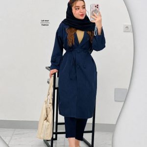 مانتو دیپلمات کیانا رنگ سرمه ای