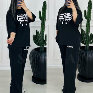 ست تونیک شلوار رنگ مشکی BB