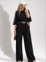 ست تیشرت شلوار زنانه حورا رنگ مشکی