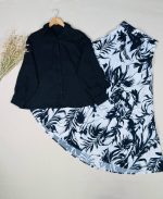 ست شومیز دامن آثنا رنگ مشکی