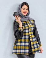 مانتو ترکیبی شاکمن رنگ زرد