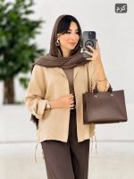مانتو کمر گت بهارک رنگ کرم