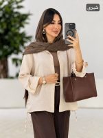 مانتو کمر گت بهارک رنگ شیری