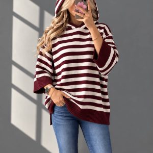 تونیک بافت فتانه رنگ زرشکی