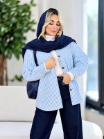 شکت حوله ای نیلو رنگ آبی